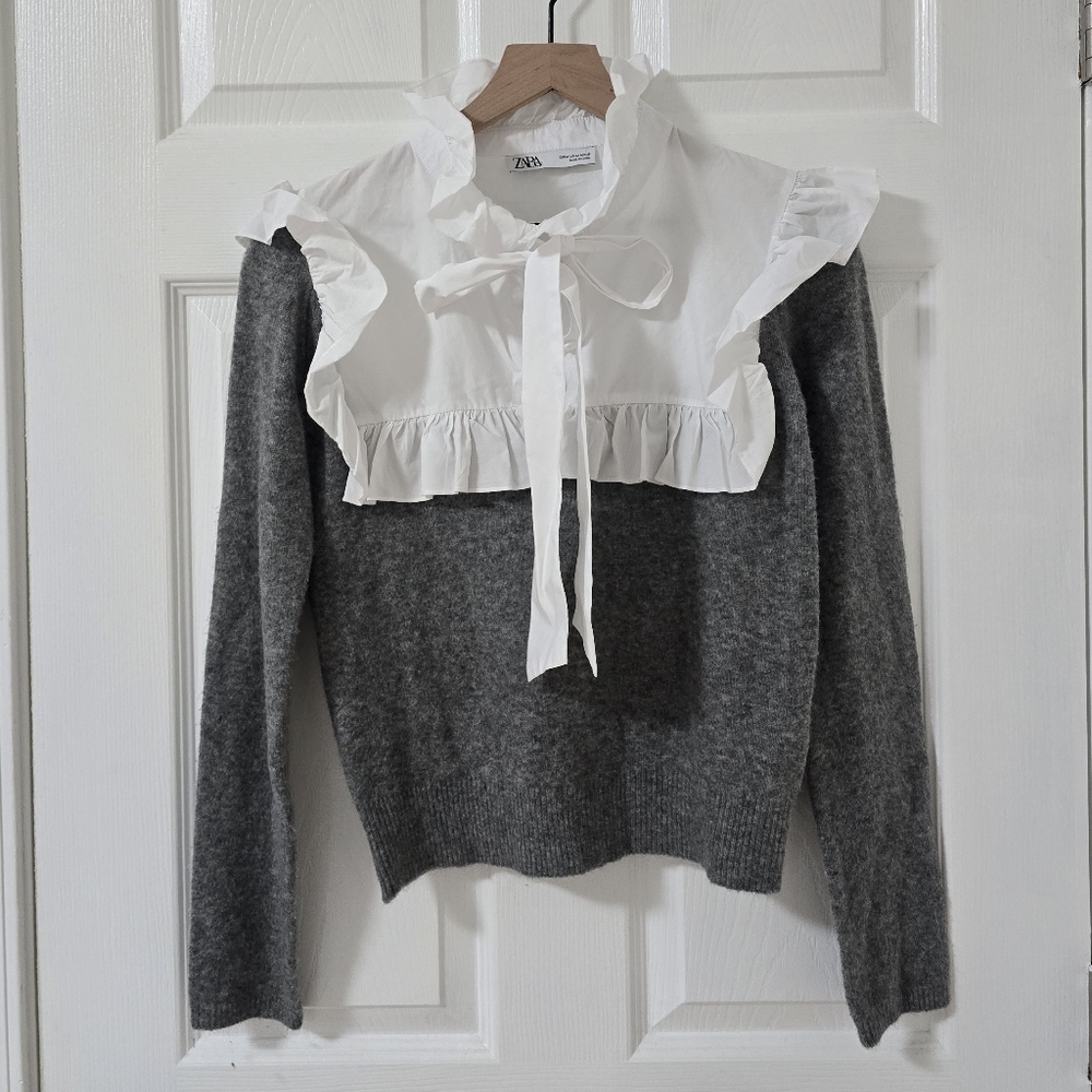 Zara Combination Knit Sweater Top Size  M - Picture 5 of 8